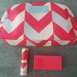 Clinique Makeup Bag, Eyeshadow Duo and Lipstick